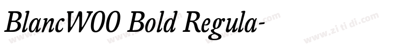 BlancW00 Bold Regula字体转换